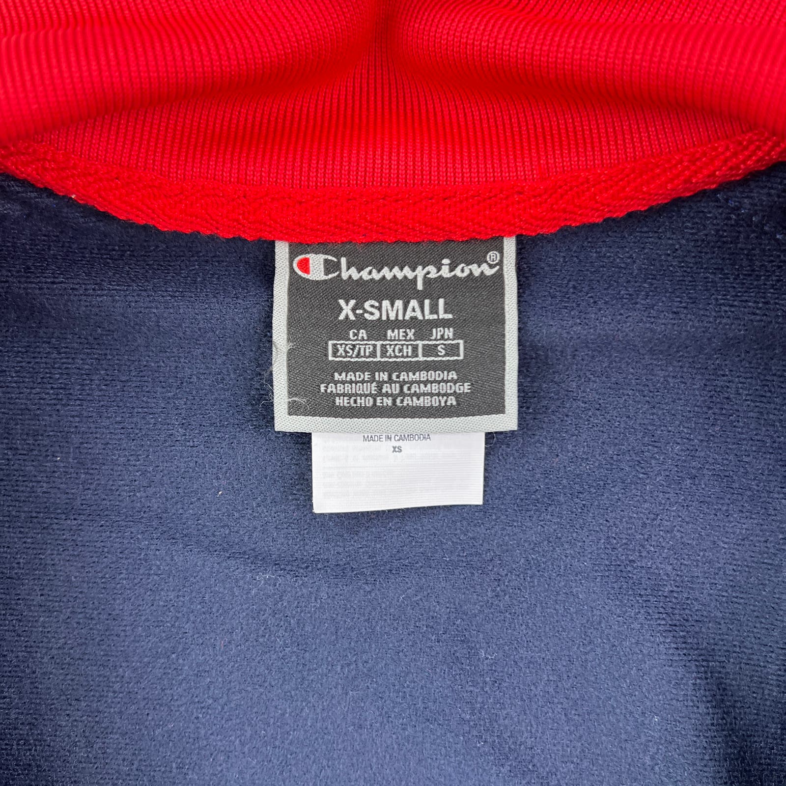 Champion Men US XS Navy Blue Full Zip Jacket