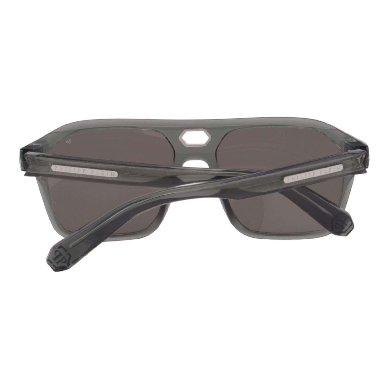 Men Square Sunglasses SPP072M-09RM Transparent Green Frame
