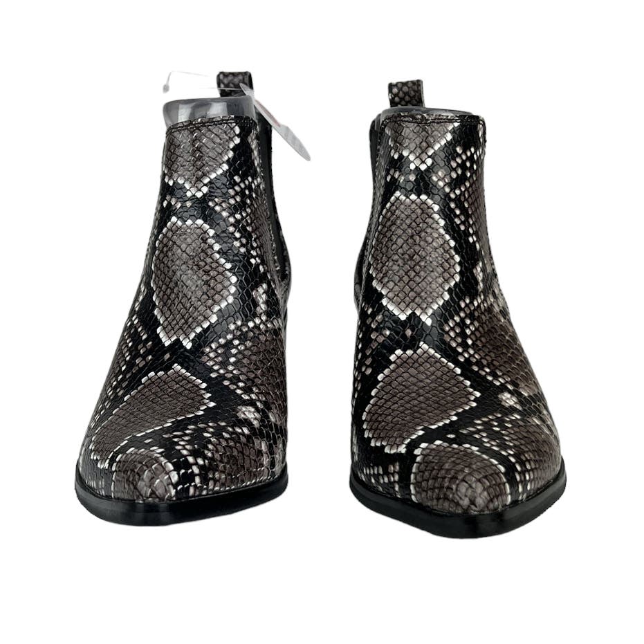 Blondo Emelia Women US 6.5 Shoes Brown Snake Leather Ankle Boots