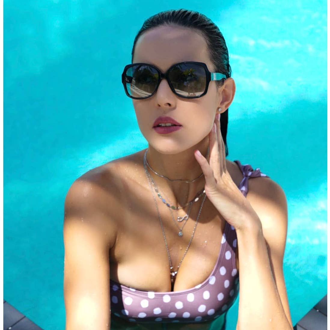 Roberto Cavalli Women Oversized Square Sunglasses RC651S-01B