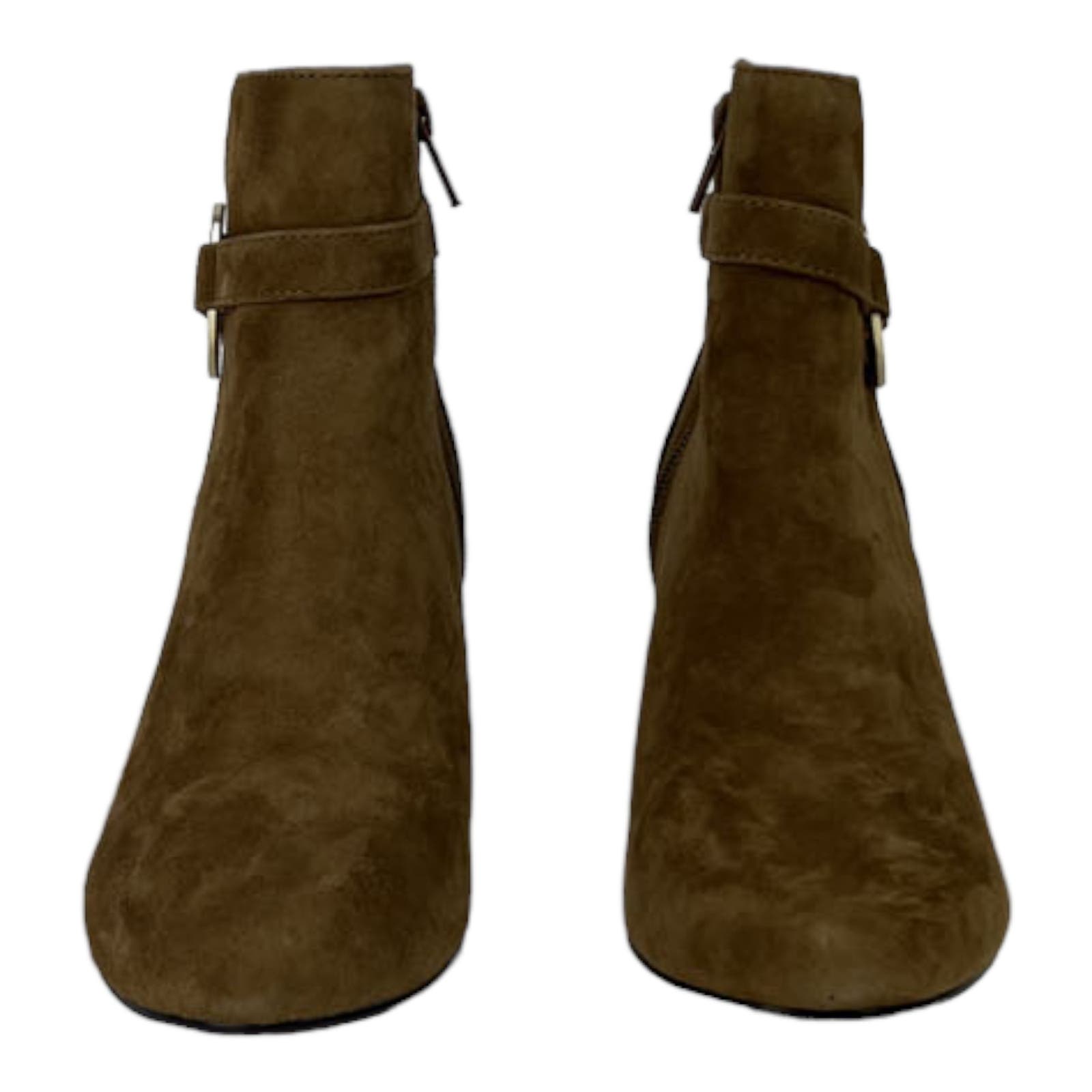 Bella Vita Women US 11 Brown Suede Block Heel Ankle Boots