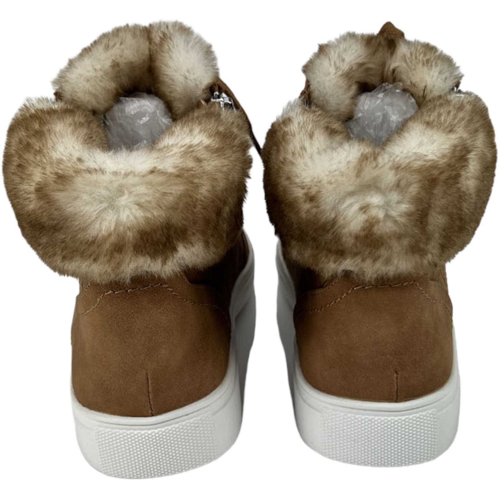 Report Women US 7.5 Tan Brown Shoes Armond Fur High Top Sneaker