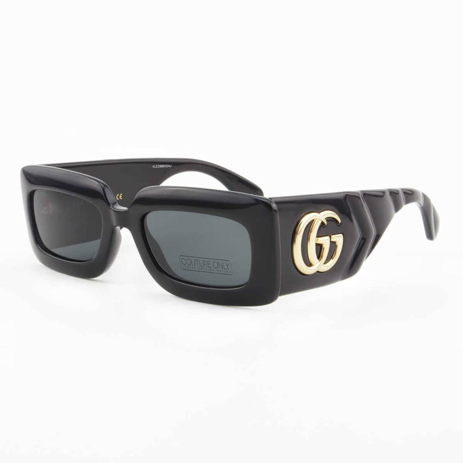 Women Rectangular Black Sunglasses GG0811S-001