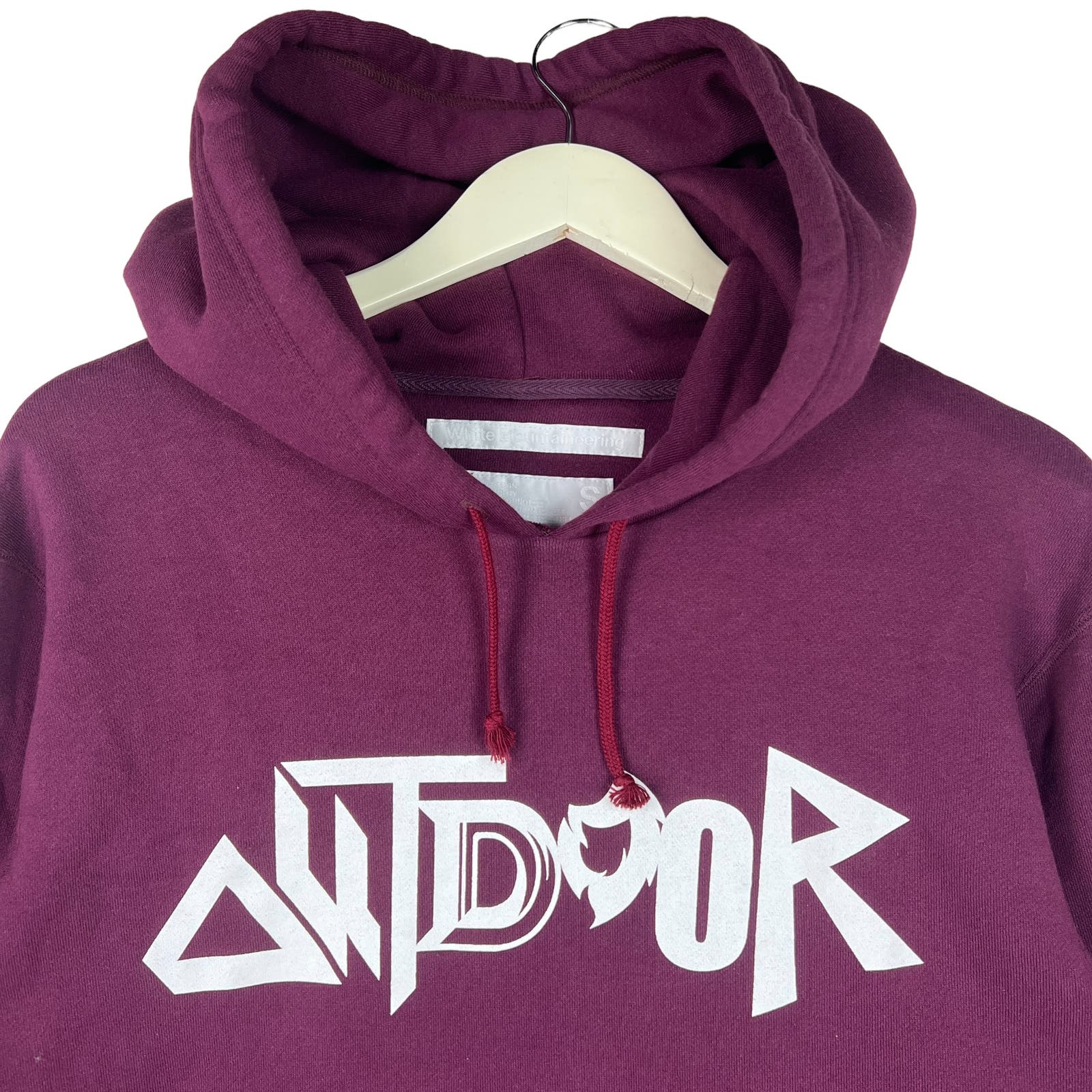 White Mountaineering Burgundy Hoody US S Long Sleeve Unisex Pullover