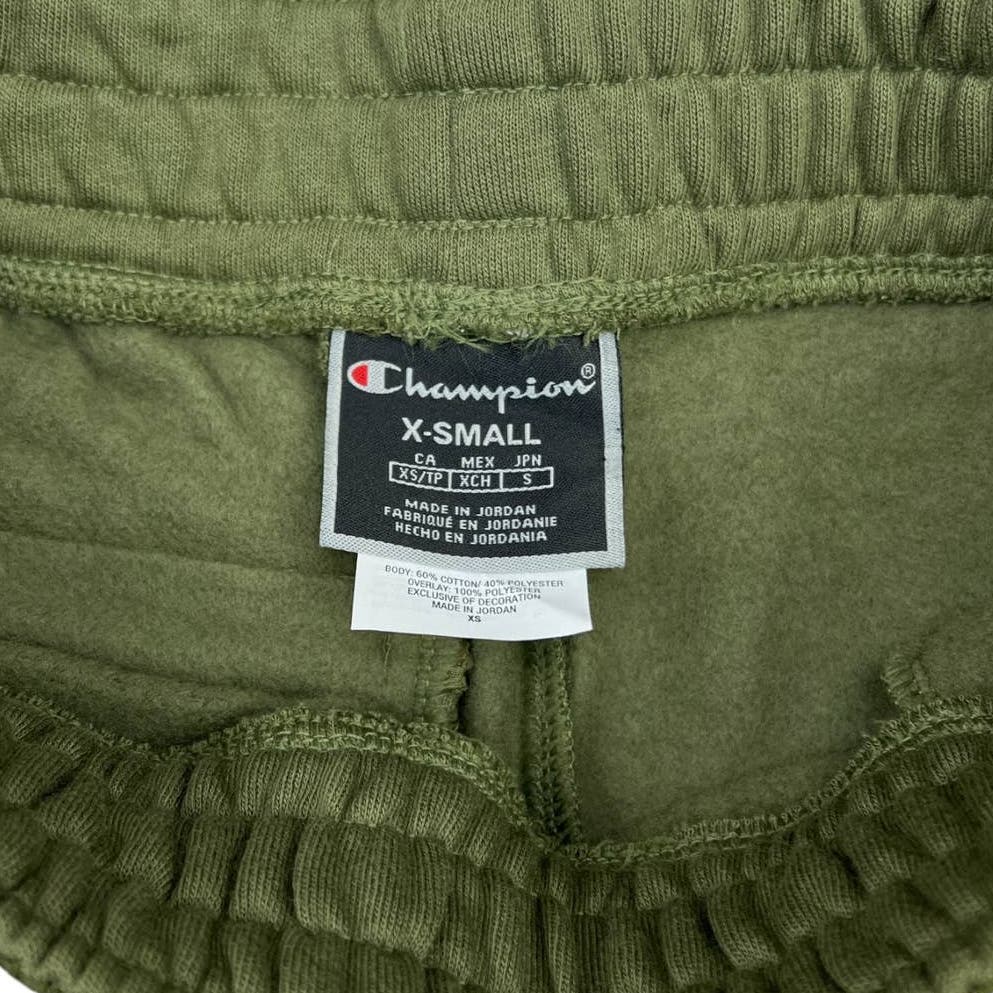 Champion Men Olive Pants US XS Patch Pockets Joggers