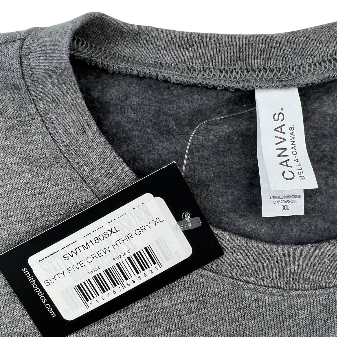 Smith Men Gray Sweatshirt US XL Crew Neck Pullover Long Sleeve