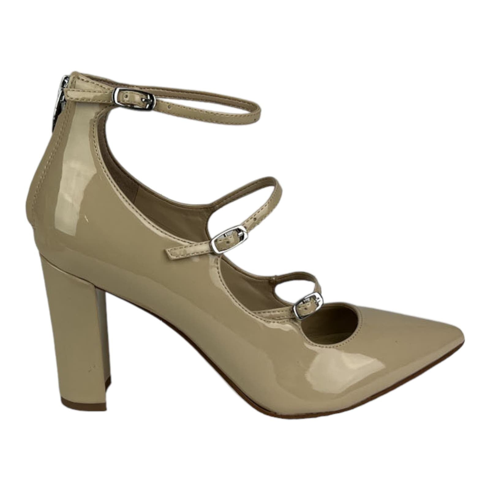 Marc Fisher Women 10 US MF Dabney Brown Light Natural Zipper Shoes