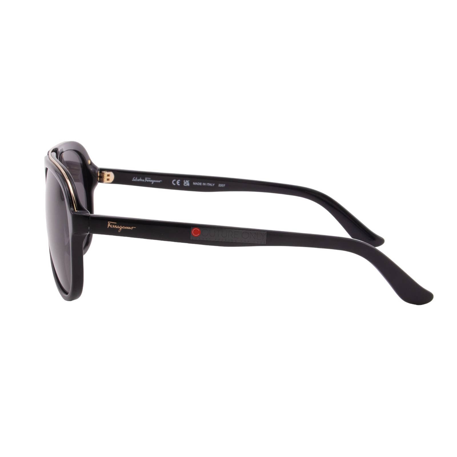 Men Aviator Black Gold Sunglasses