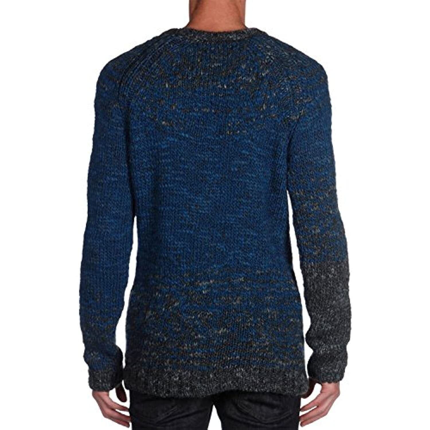 Diesel Wool Men Navy Sweater US S Colamba Crewneck Pullover