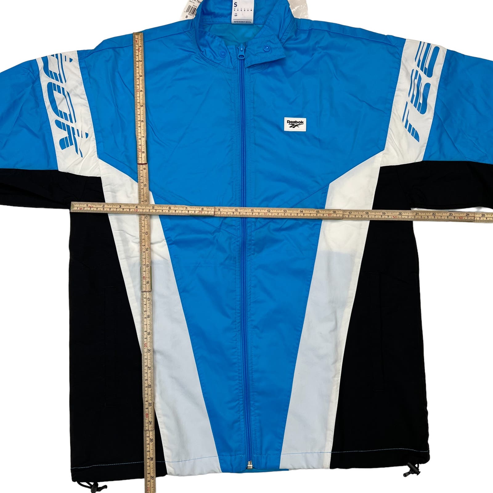 Reebok Classic Men Blue Windbreaker US S Track Jacket Zip Up