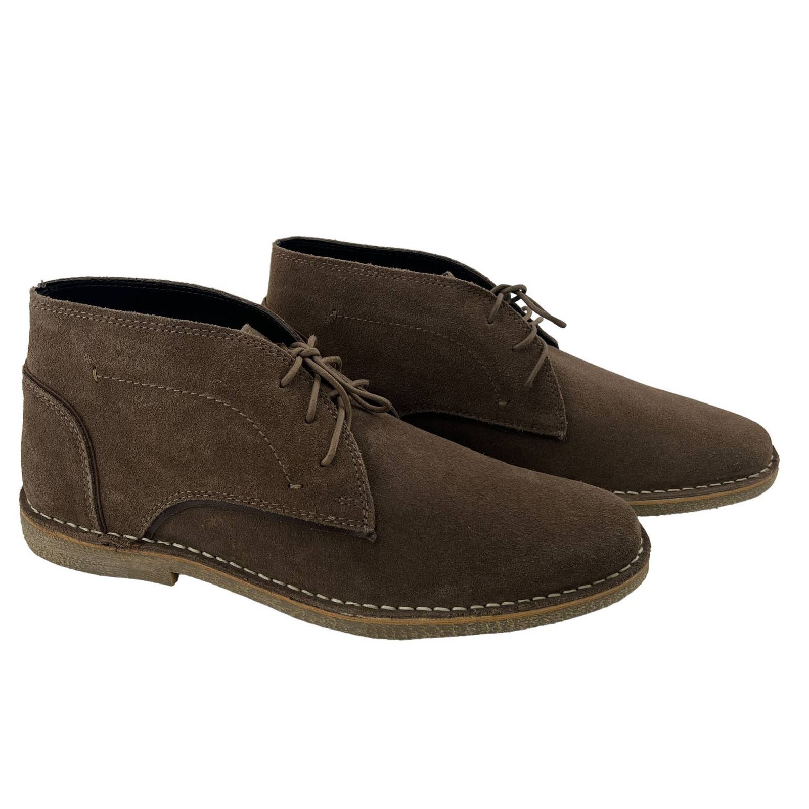 Reaction Kenneth Cole Men US 11 Passage Boot Suede Brown Ankle Shoes