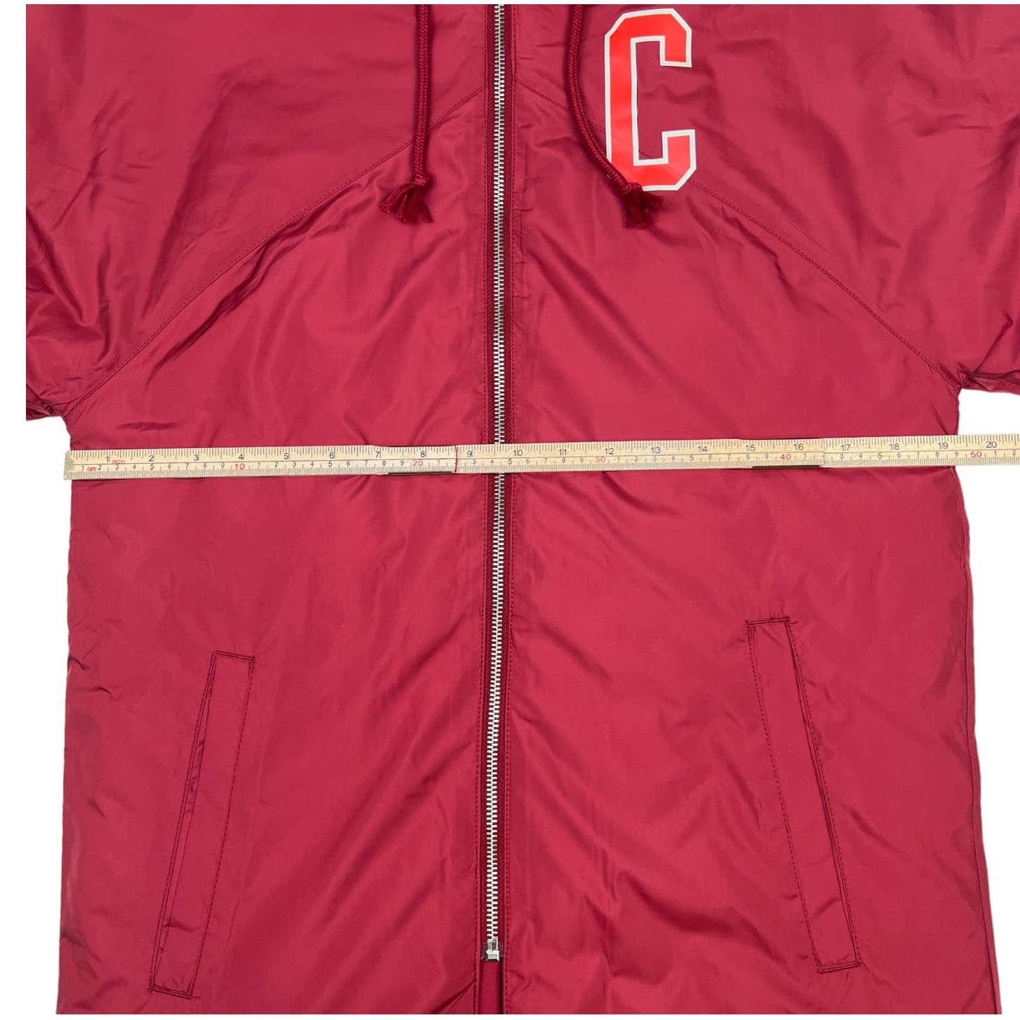 Champion Woman Red Long Jacket US XS Sport Casual Hooded