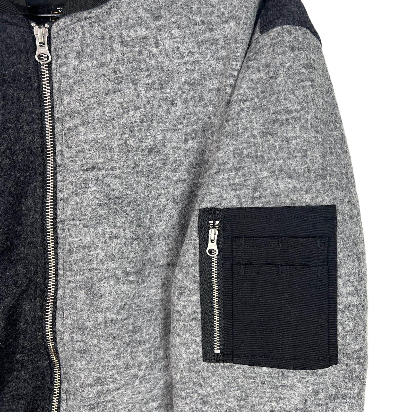 Wesc Mumel Men US M Melange Grey Jacket Flannel Bomber
