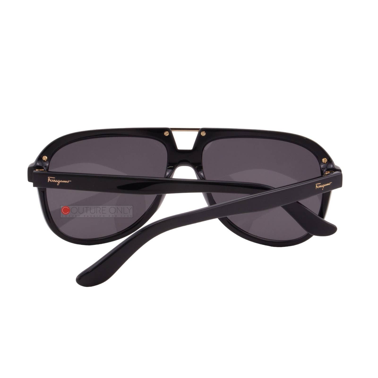 Men Aviator Black Gold Sunglasses