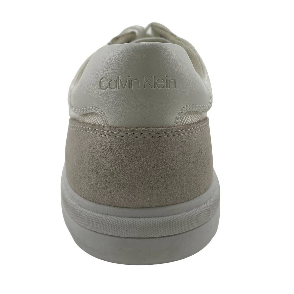 Calvin Klein Men US 10.5 White Leather / Suede Sneakers