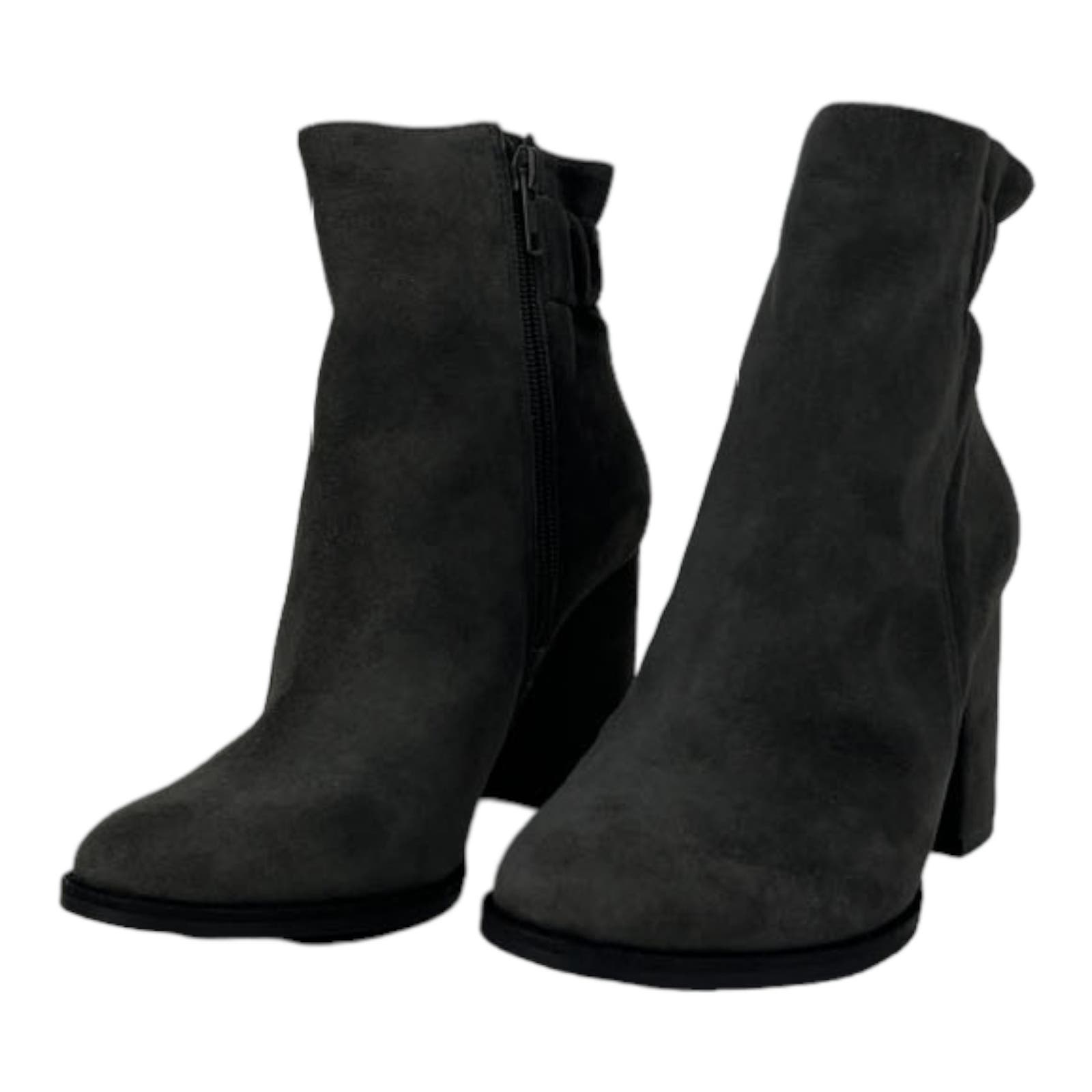 Arturo Chiang Women US 7 At-Rakel Grey Suede Round Toe Ankle Boot
