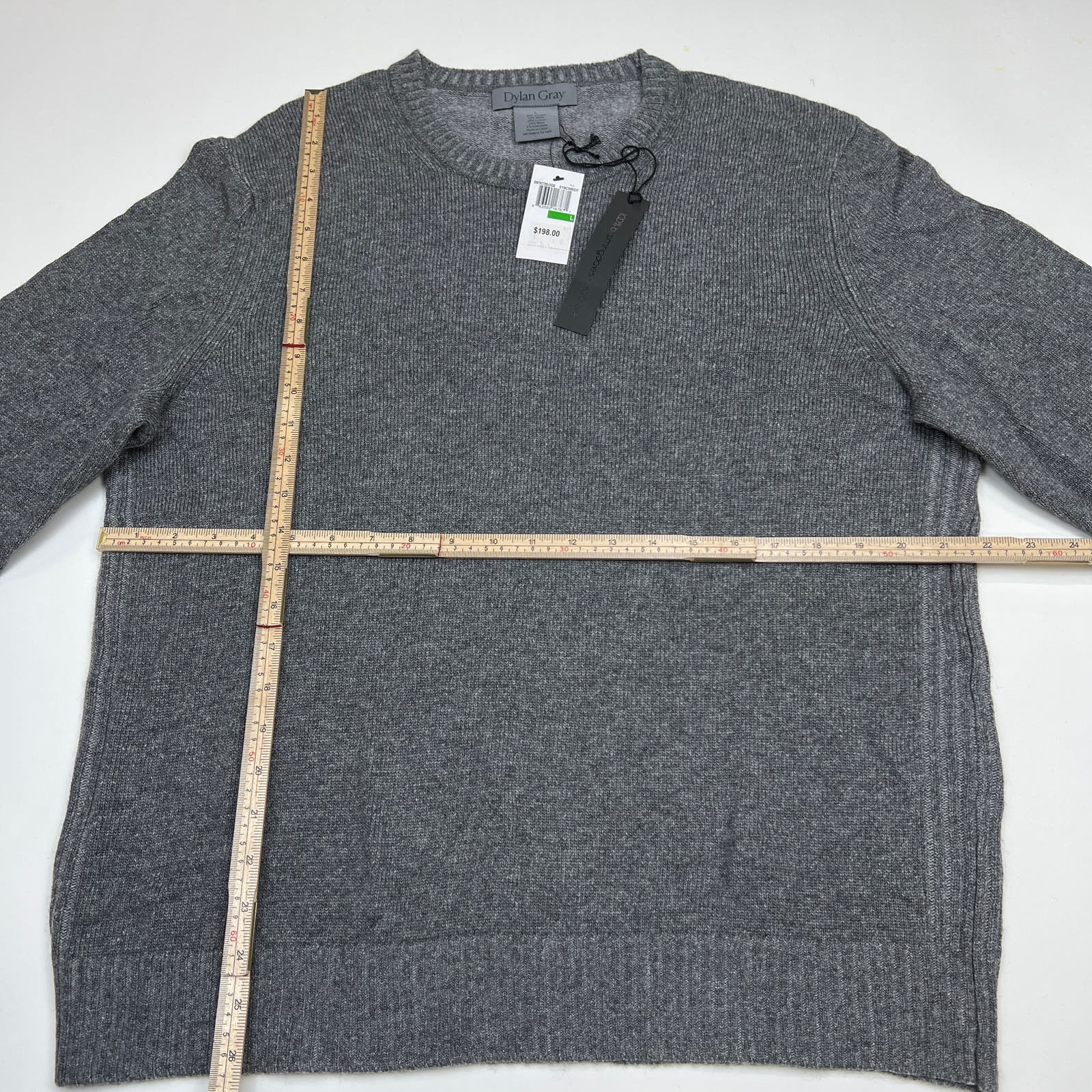 Dylan Gray Men Crewneck Wool US L Cashmere Sweatshirt