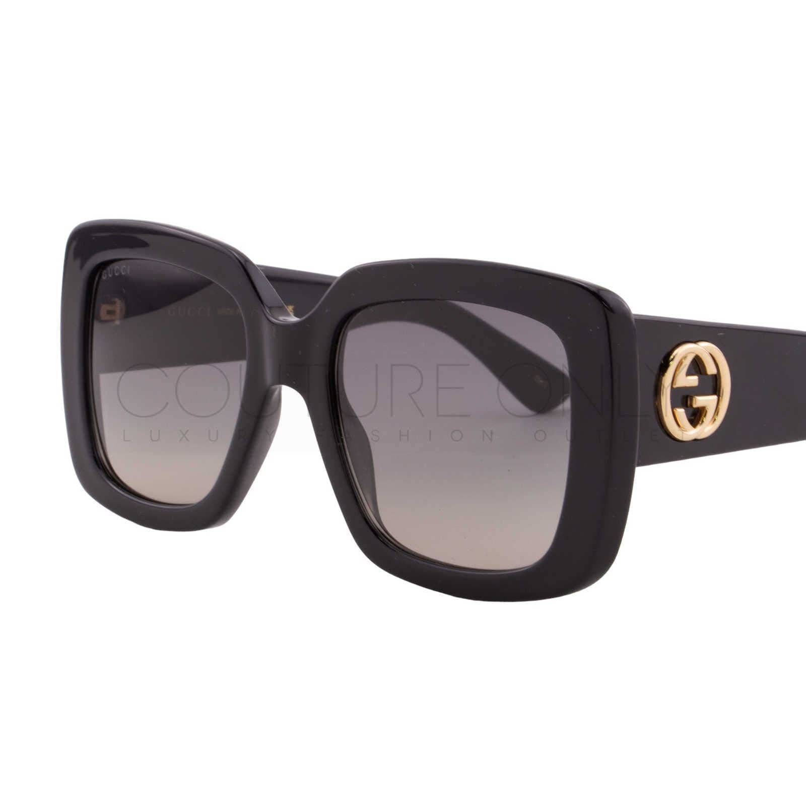 Women Black Oversized Square Sunglasses GG0141SN-001