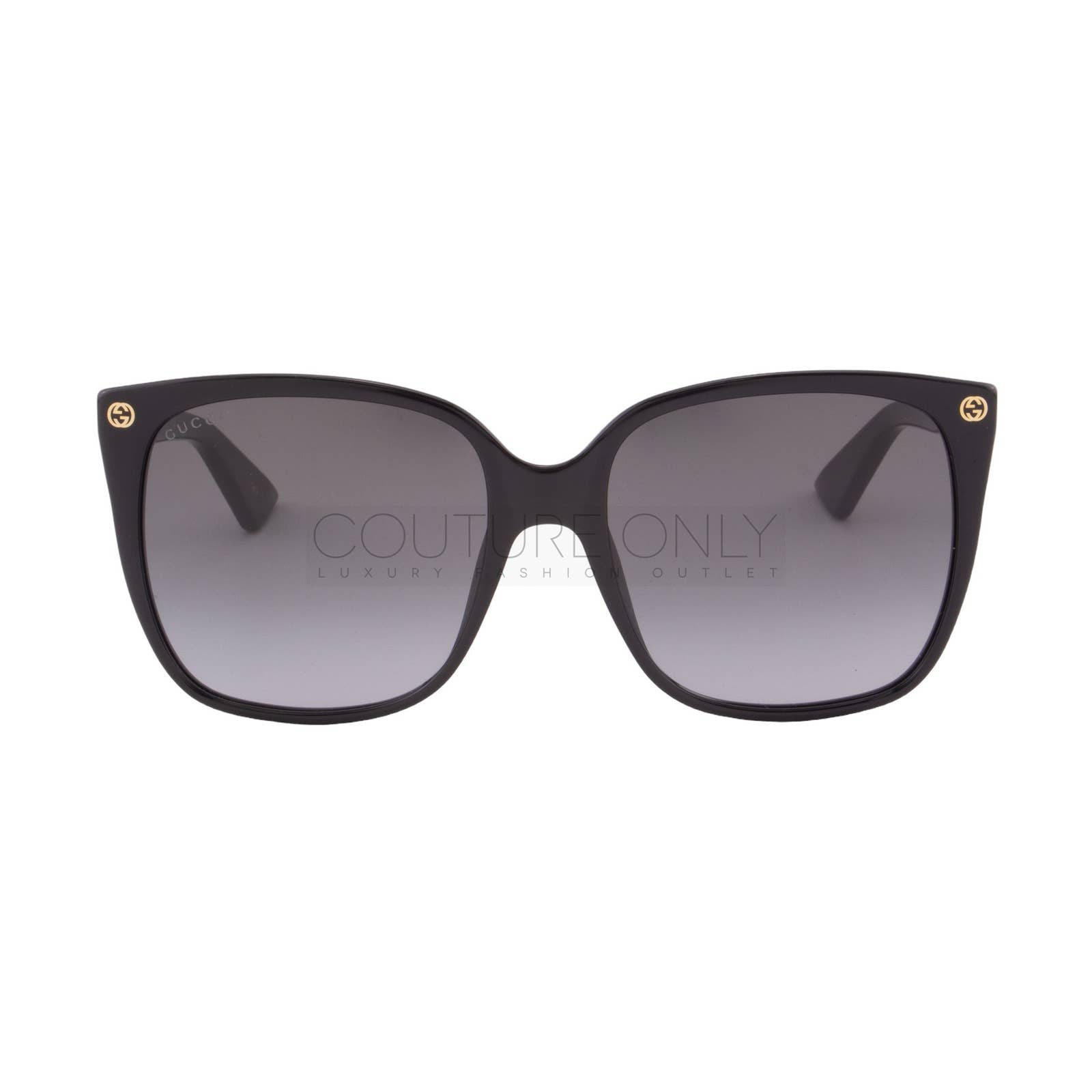 Women Black Oversized Square Sunglasses GG0022S-001