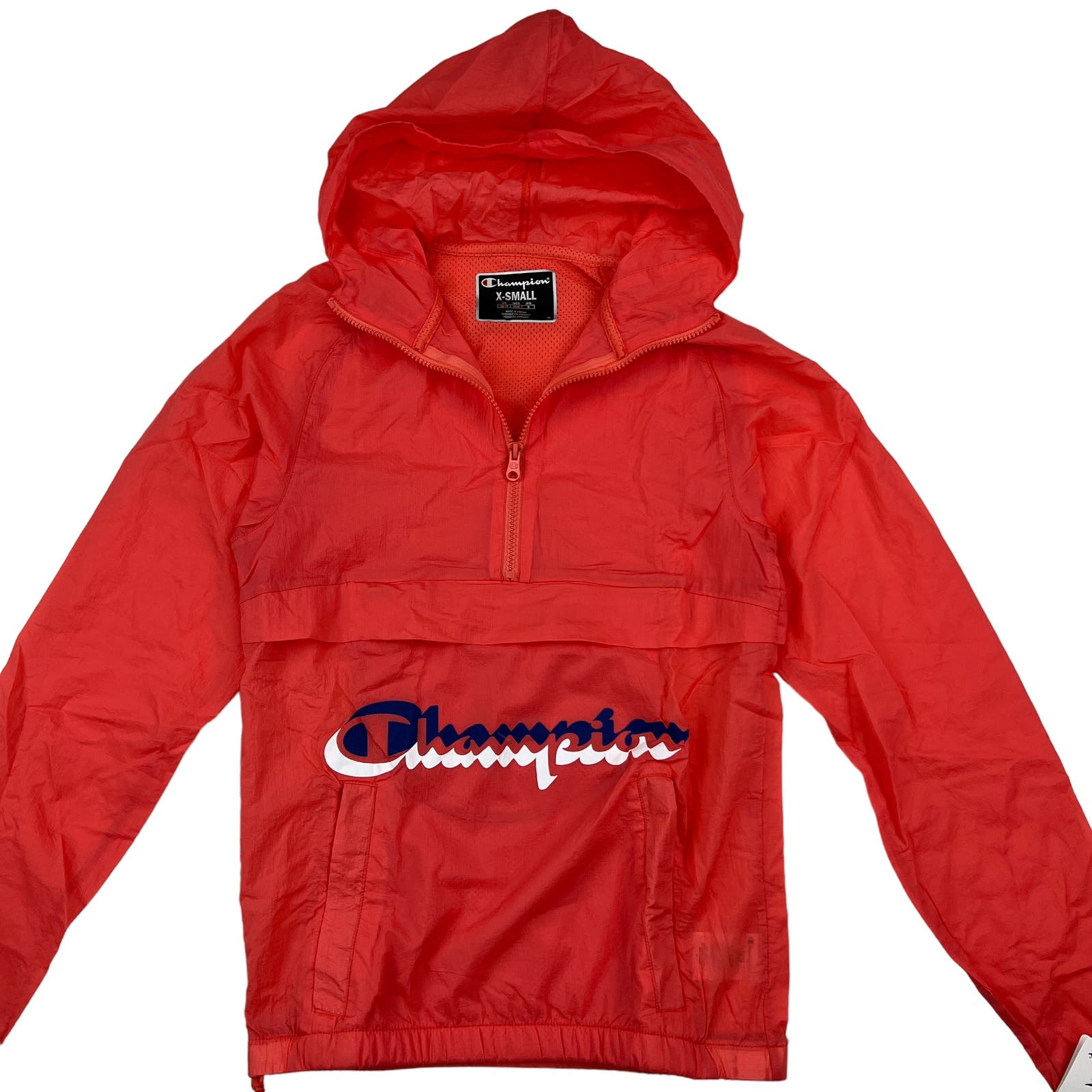 Champion Men Red Anorak US XS Hood Windbreaker