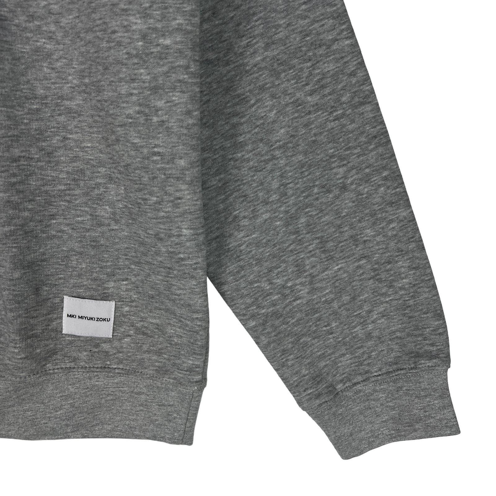 Miyuki Zoku Men Grey Crew Neck US L Cotton Sweatshirt Fleece Inner