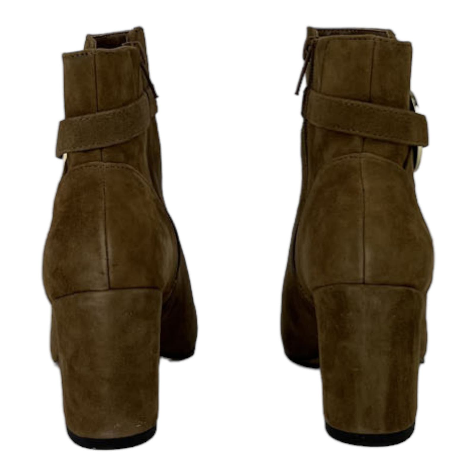 Bella Vita Women US 5.5 Brown Suede Block Heel Ankle Boots