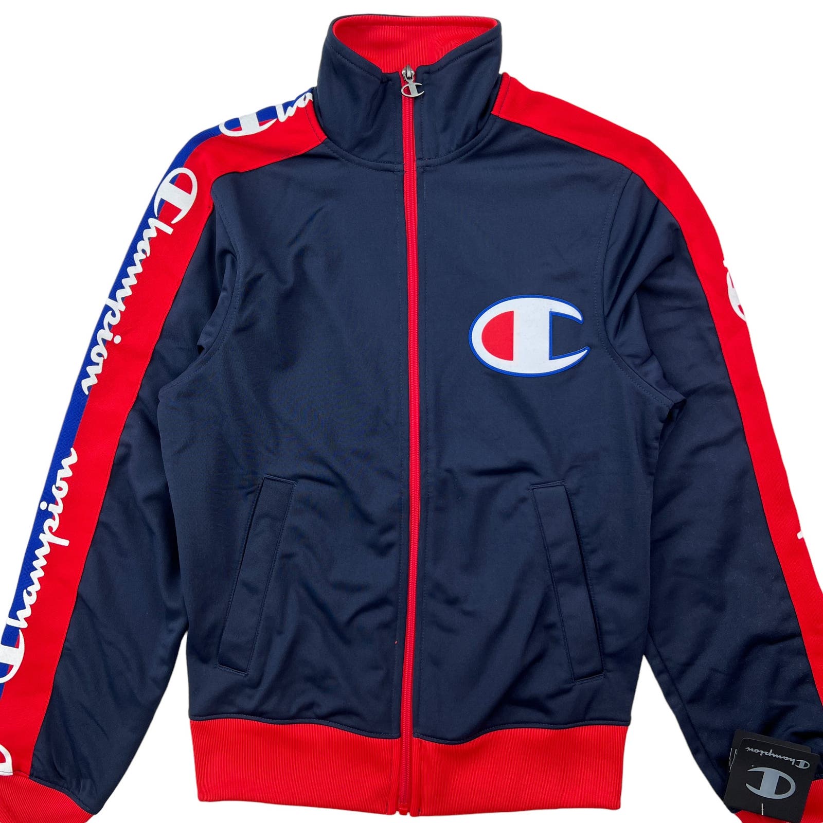 Champion Men US XS Navy Blue Full Zip Jacket