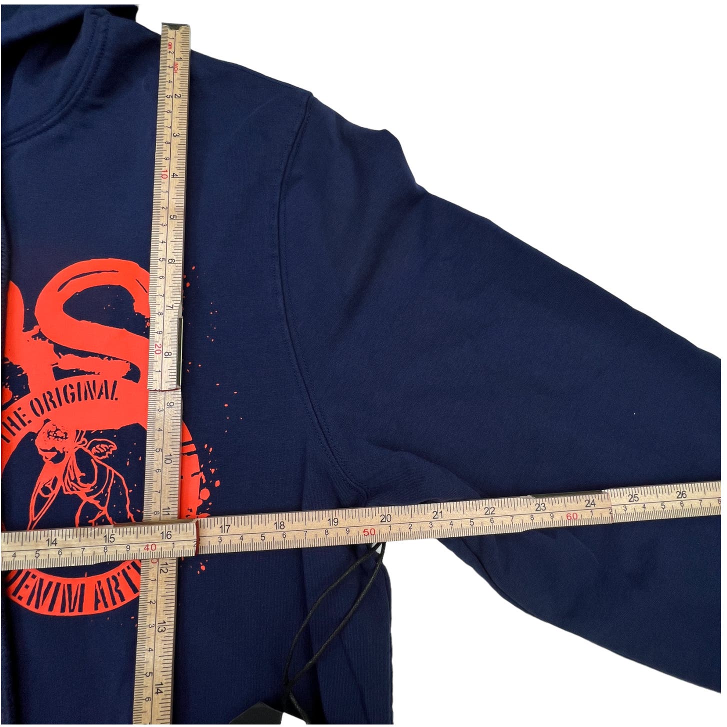 PRPS Men Navy Blue Printed Hoody US M Long Sleeve