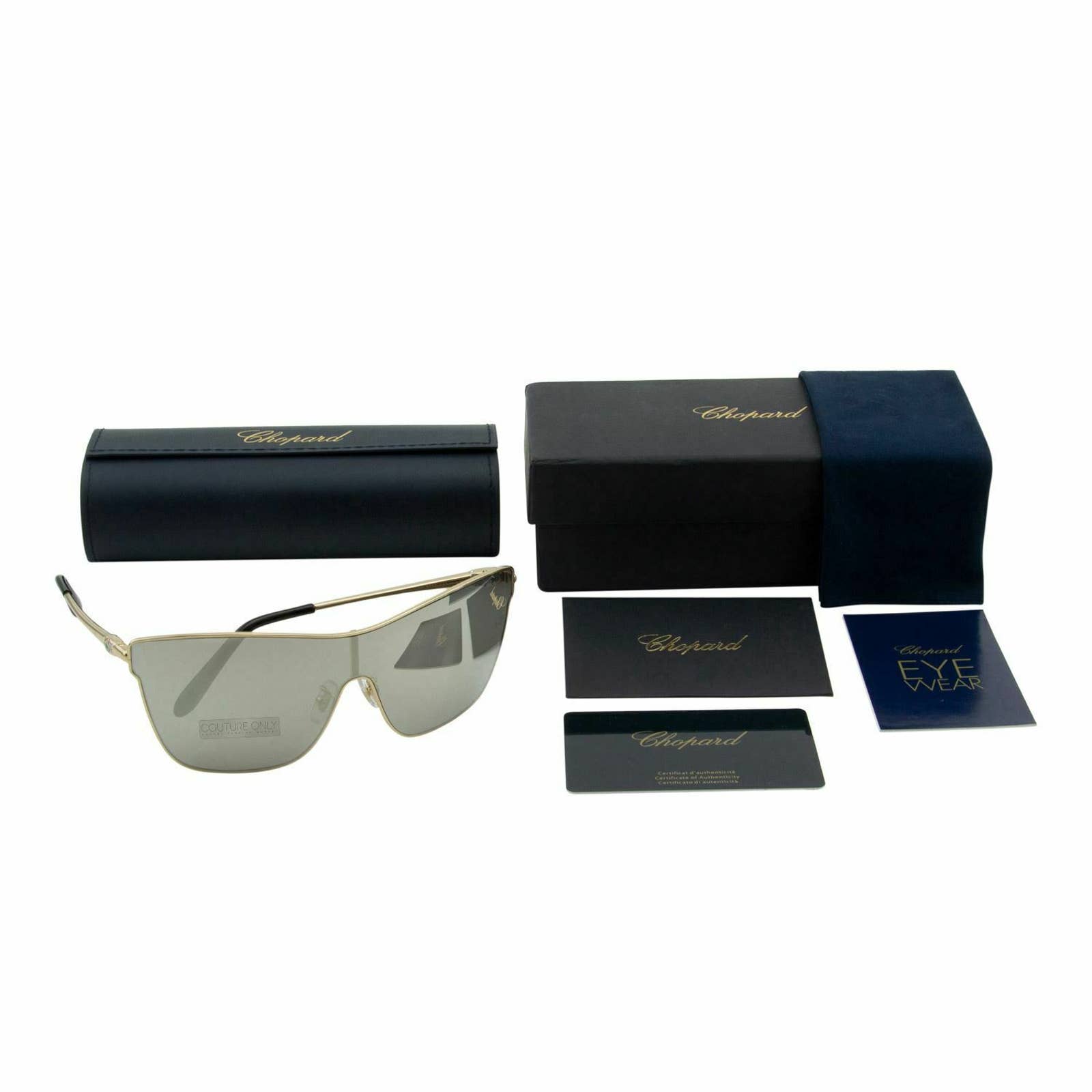 Women Gold Shield Sunglasses SCHC20S-300G Mirrored