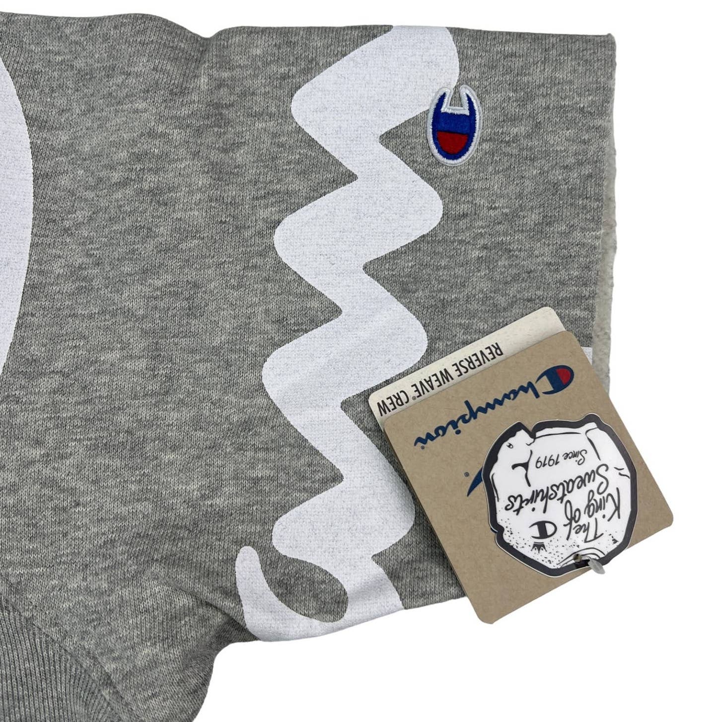 Champion Men Grey Sweater US XS Short Sleeve White Logo
