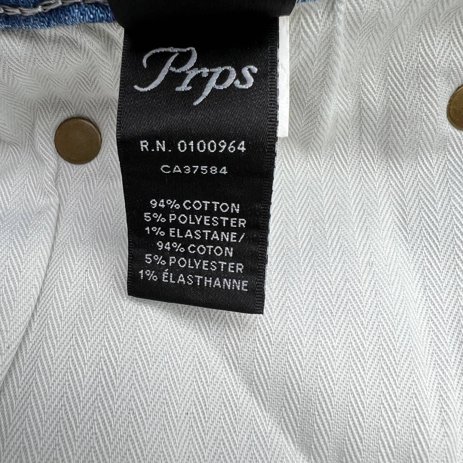 PRPS Le Sabre Men Light Wash Jeans US 31 Ripped Bleached Slim Fit
