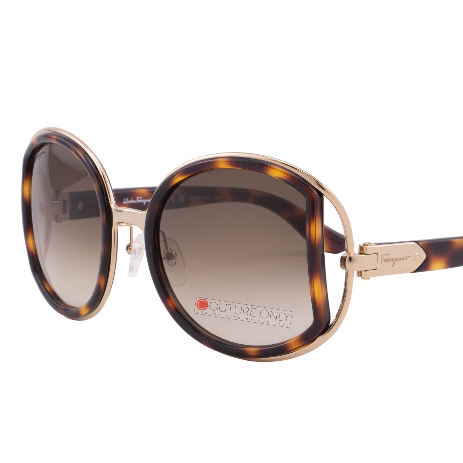Women Havana Brown Round Sunglasses SF719S-238