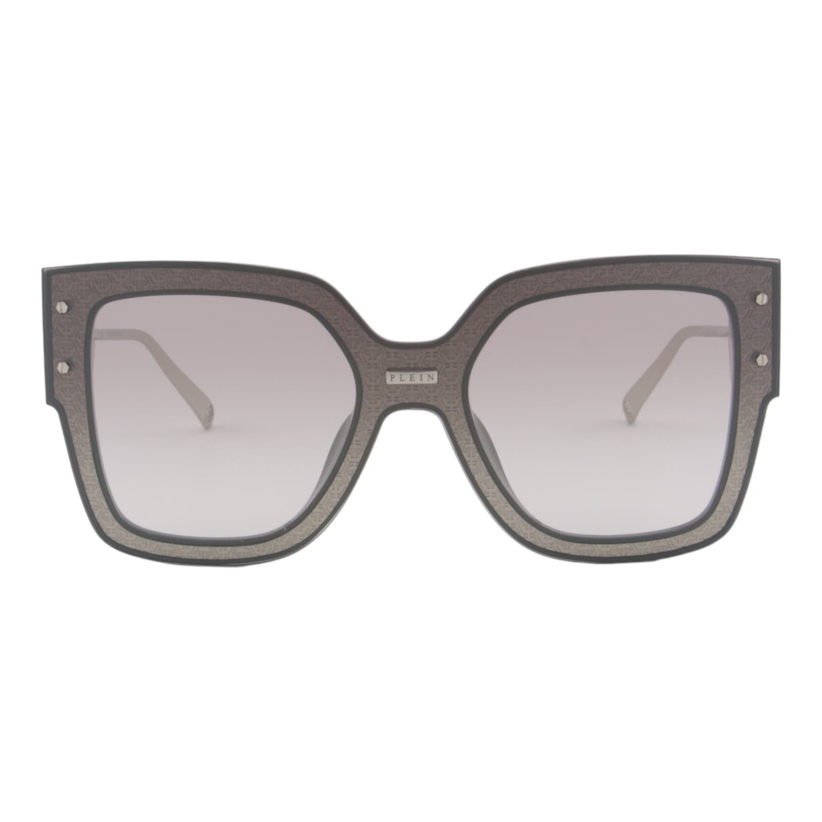 Women Designer Sunglasses SPP041M-Z42X Oversized Square Frame Gray Lens