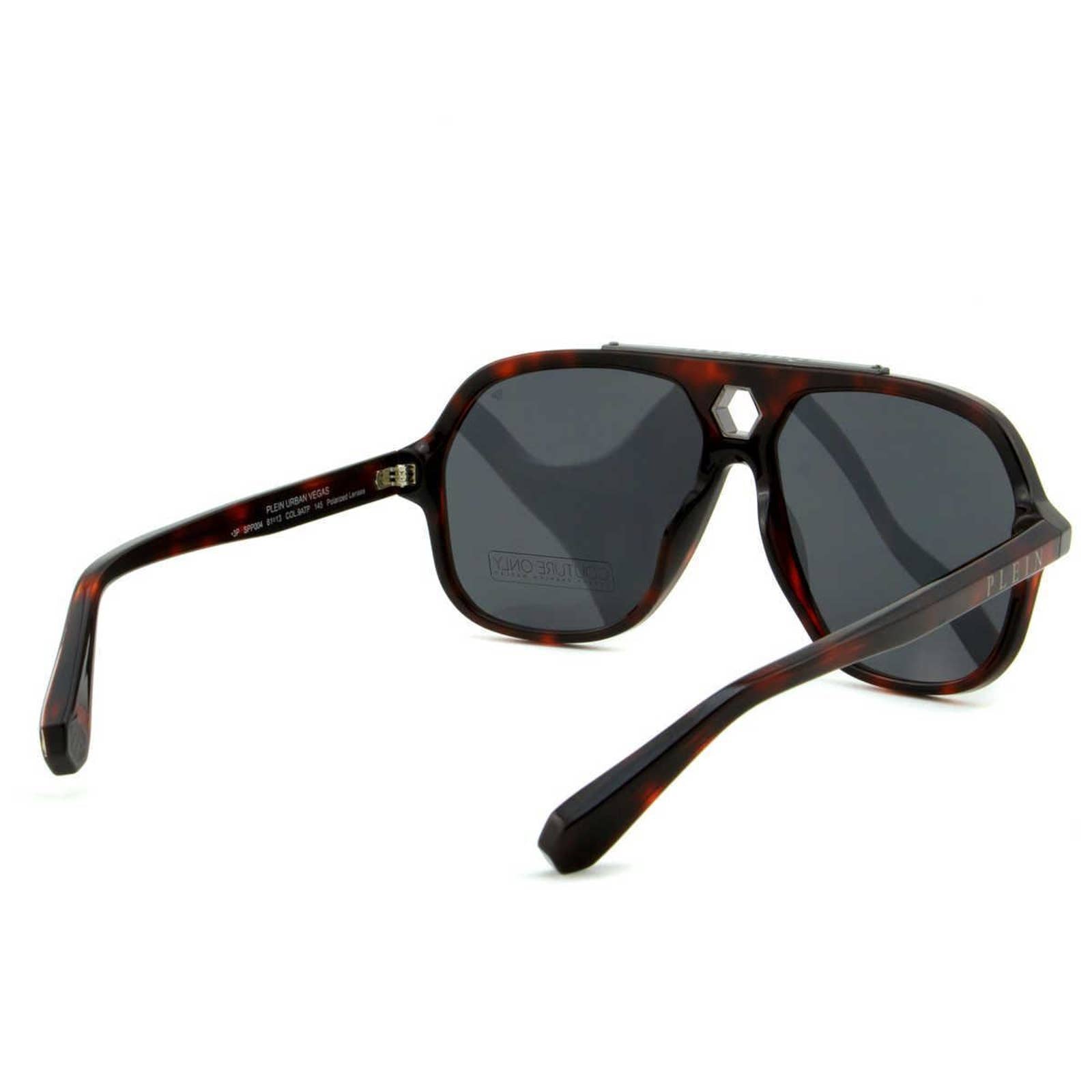 Men Square Sunglasses SPP004M-9ATP Havana Brown & Gray Lens