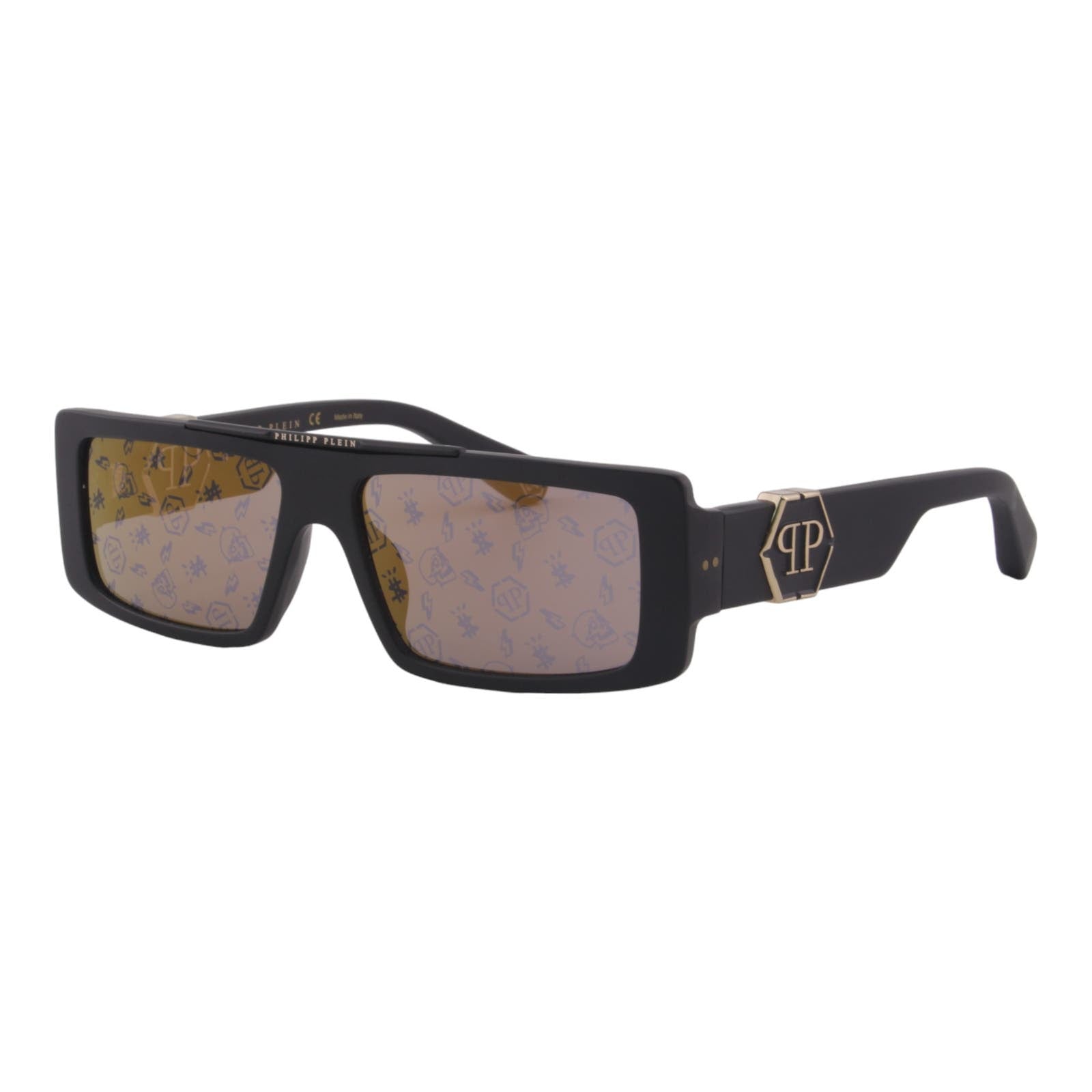 Men Sunglasses Slim Rectangular SPP003M-703L Monogram Lens