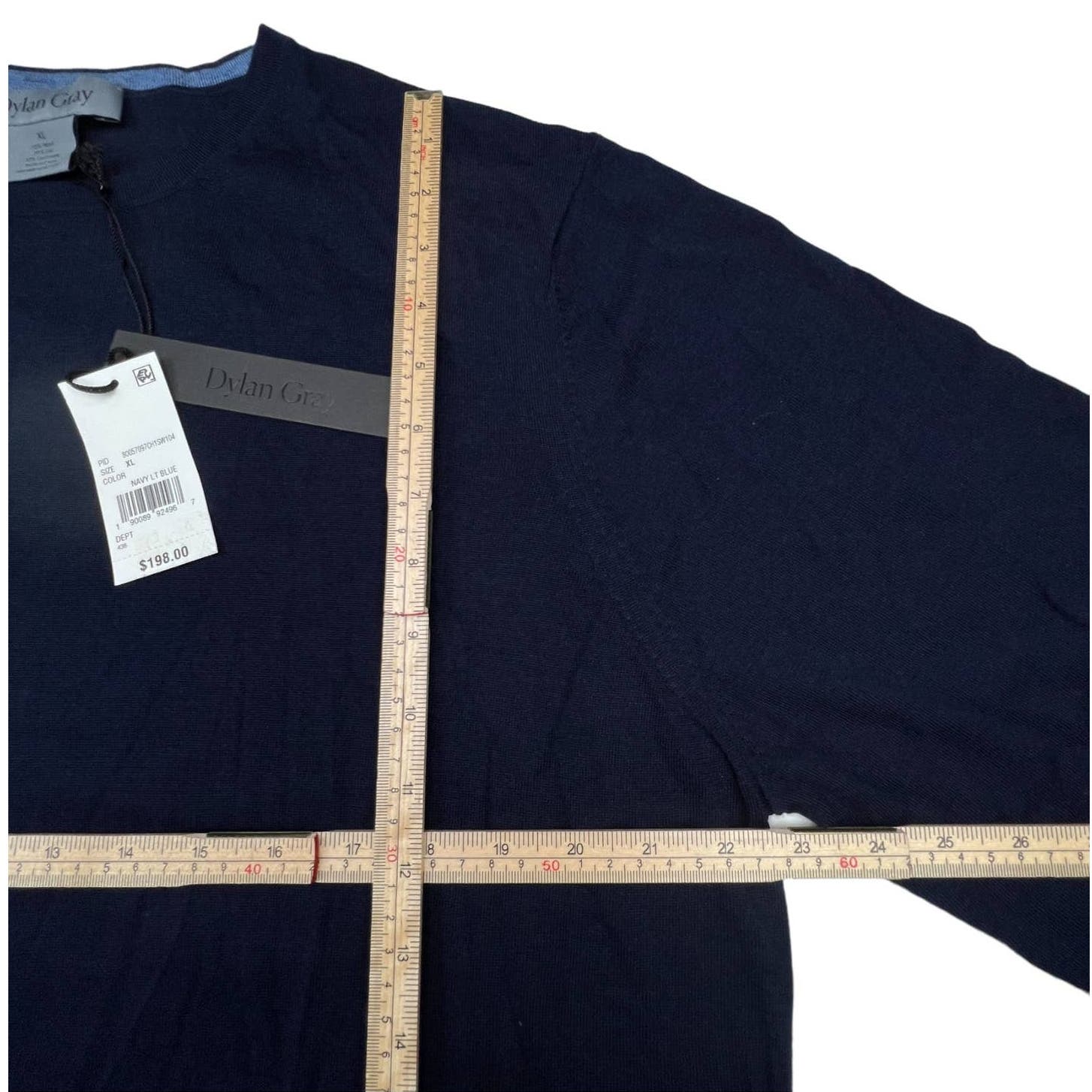 Dylan Gray Men Navy Blue Sweatshirt US XL Crew Neck Long Sleeve
