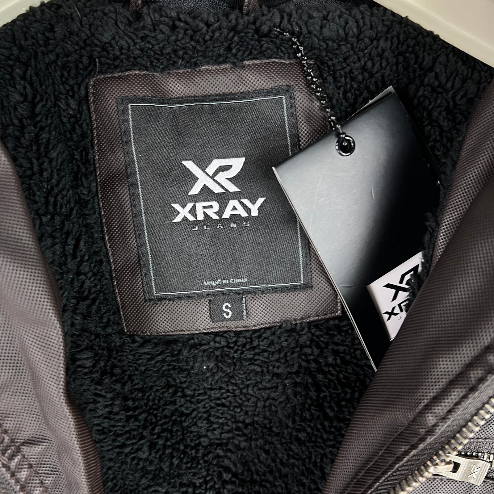 XRAY Jeans Men US S Brown Faux PU Leather Biker Jacket