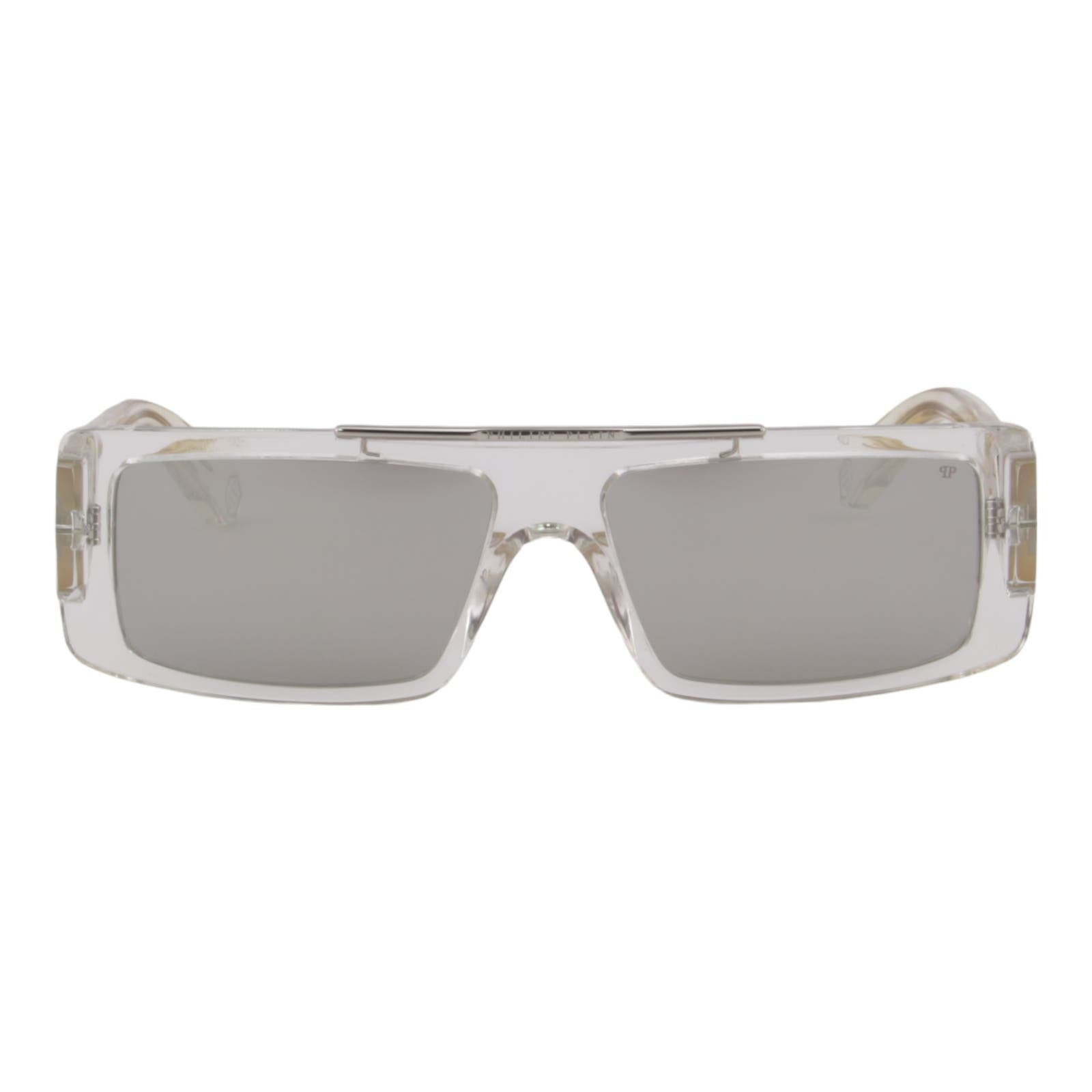 Men Slim Rectangular Sunglasses SPP003V-880X Mirrored Lens