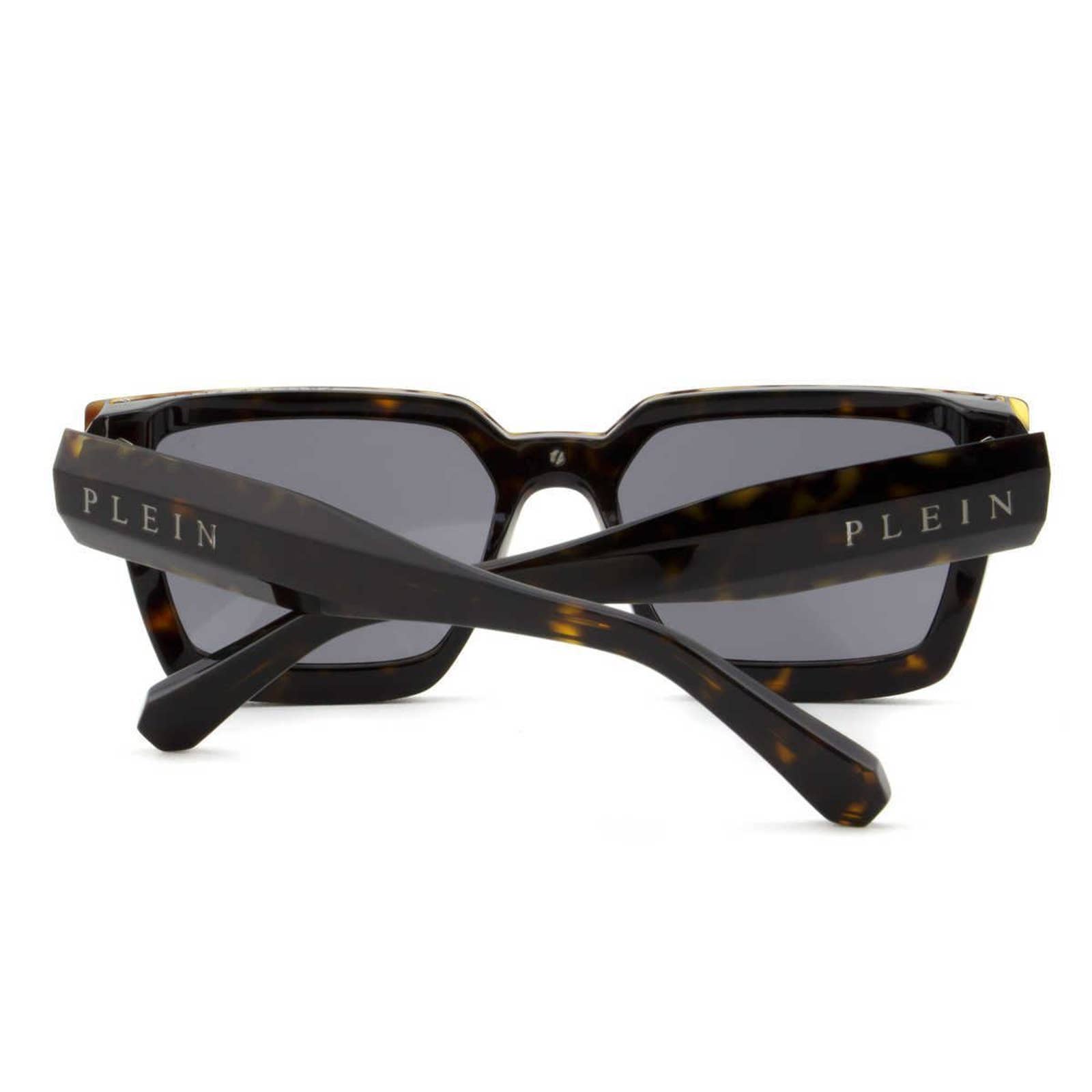 Men Havana Brown Square Sunglasses SPP005M-722X Havana Brown Acetate & Silver