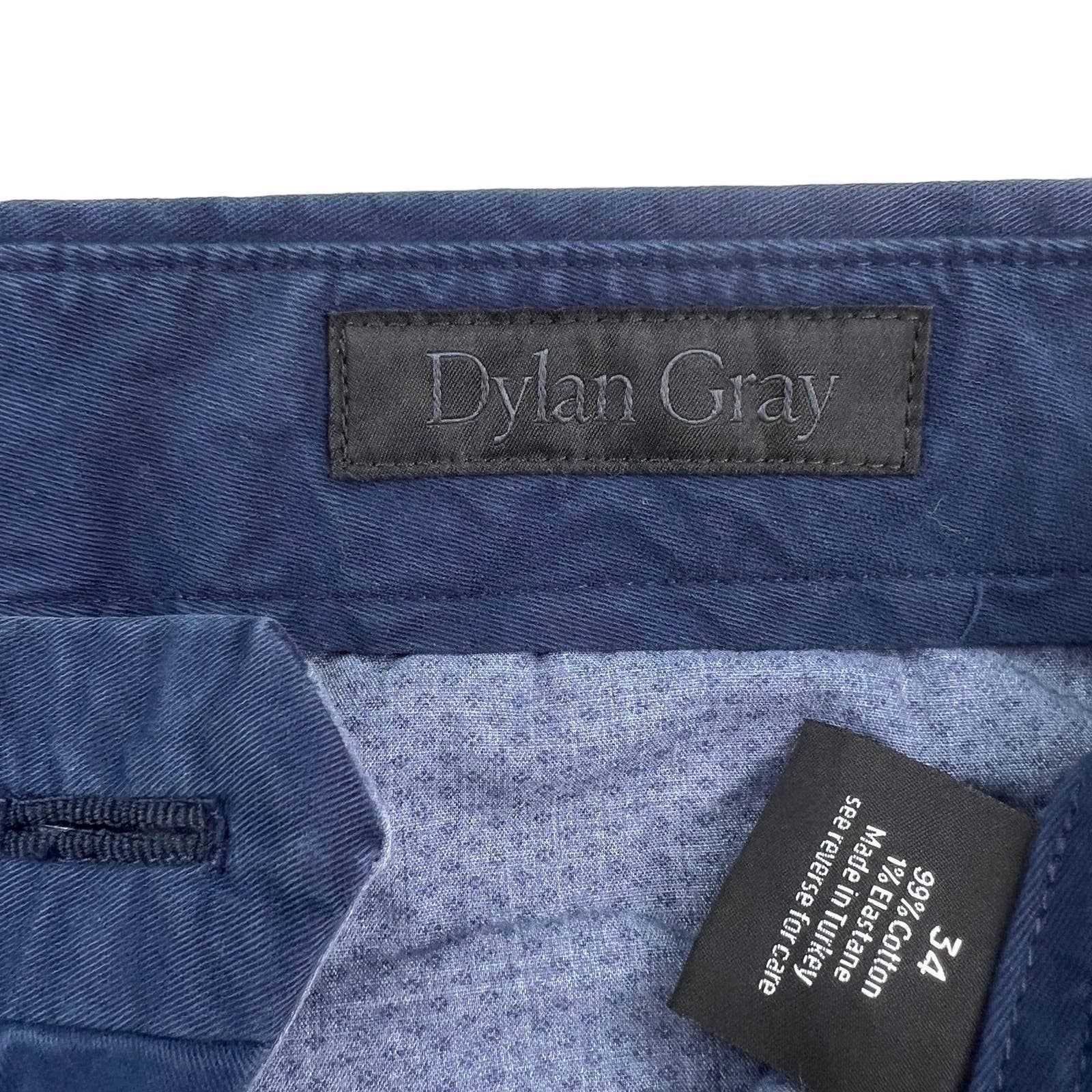 Dylan Gray Men Navy Blue Chinos Pants US 34 Classic Straight