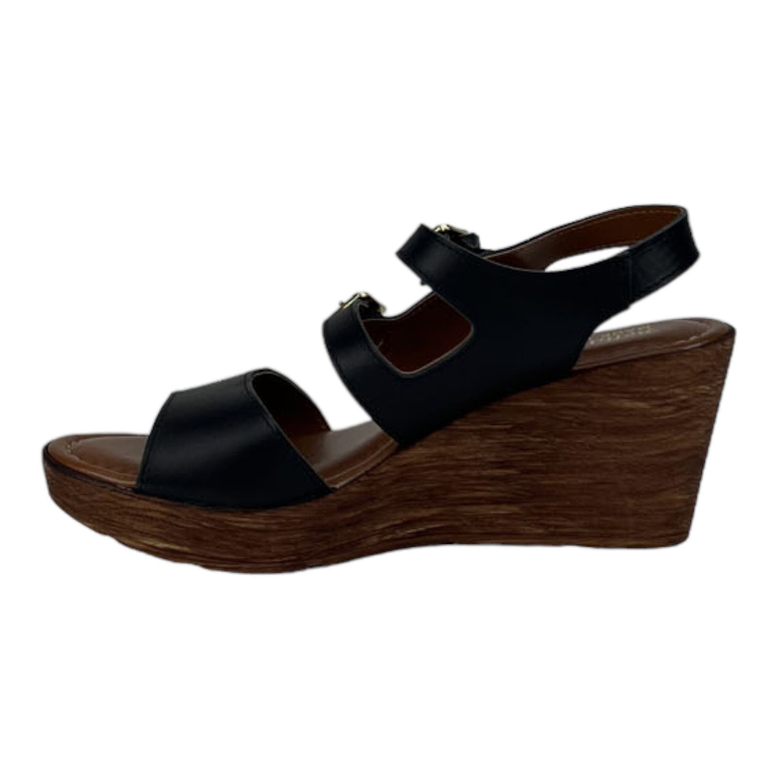 Bella Vita Women US 10 Leather Sandals Open Toe Casual Black Slingback