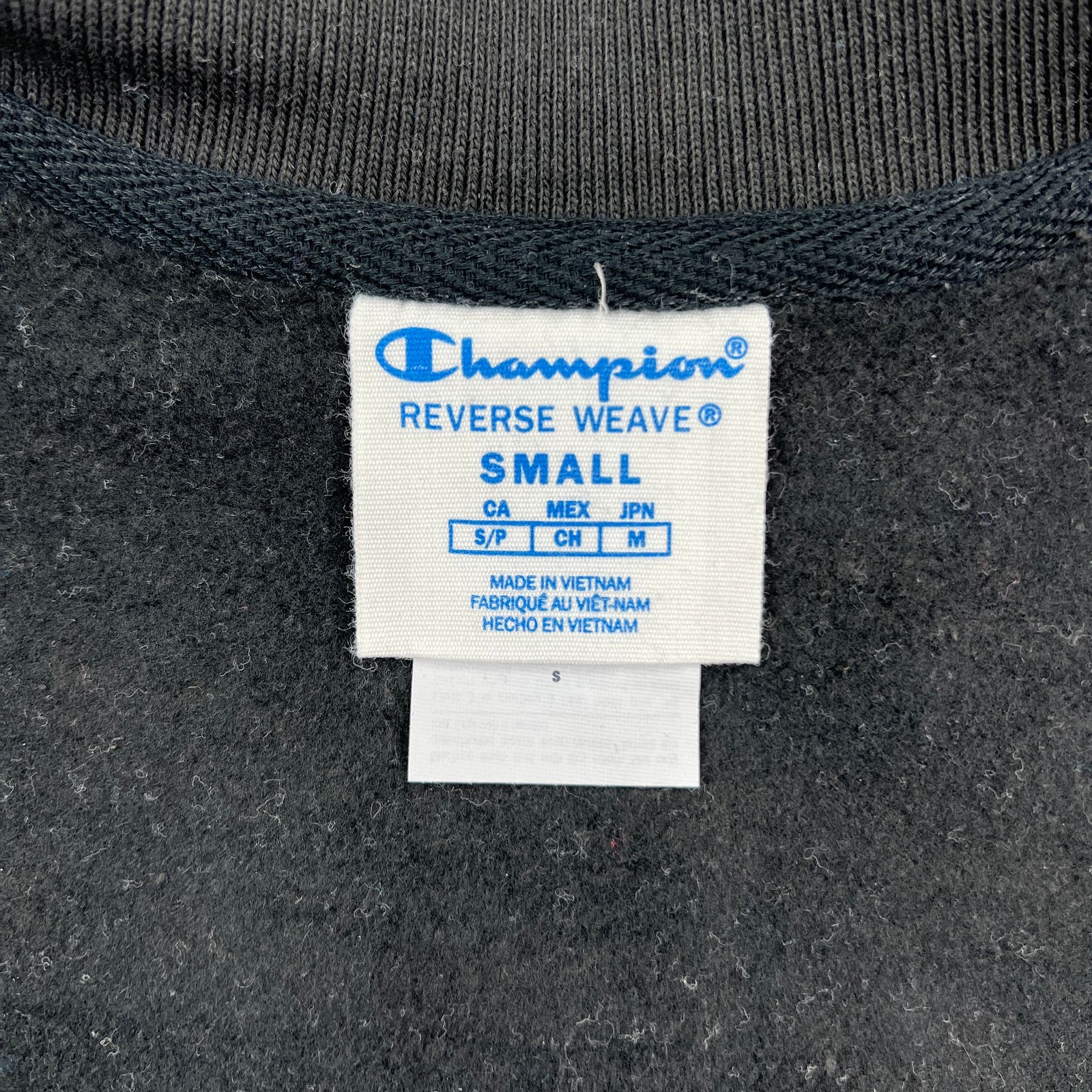 Champion Men Black Full Zip Track Jacket US S Reverse Weave Colorblock