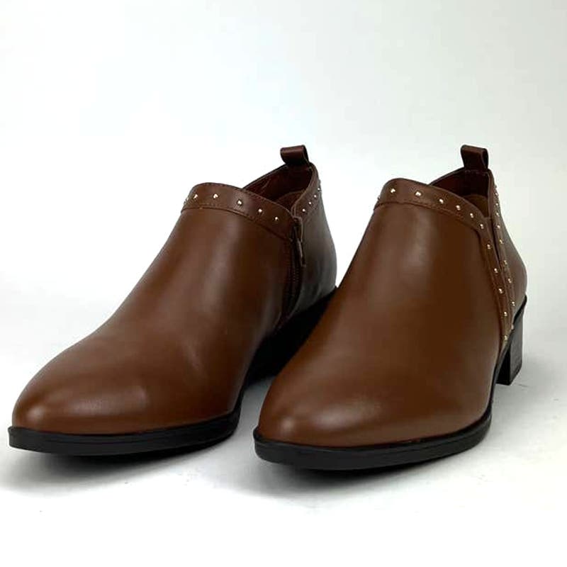Bella Vita Women US 10 Dark Tan Brown Leather Ankle Boot Shoes
