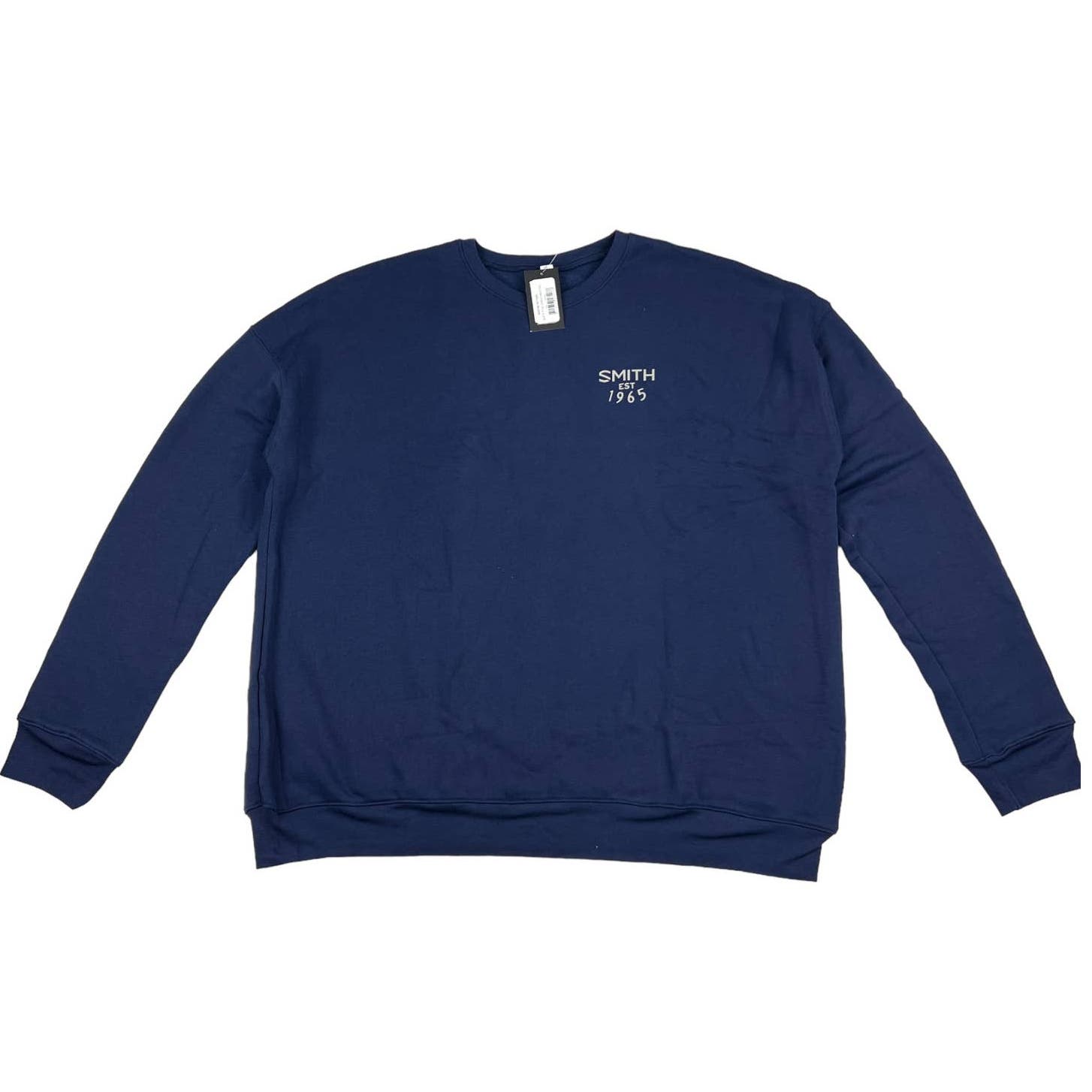 Smith Men Navy Blue Sweatshirt US XXL Pullover Sixty Five Crew Canvas