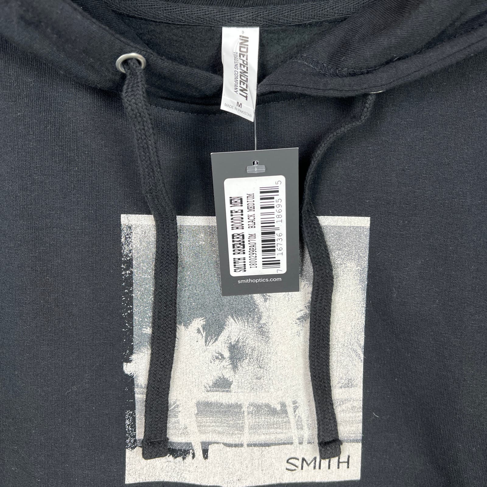 Smith Men Black Breaker US M Hoodie Cotton Long Sleeve