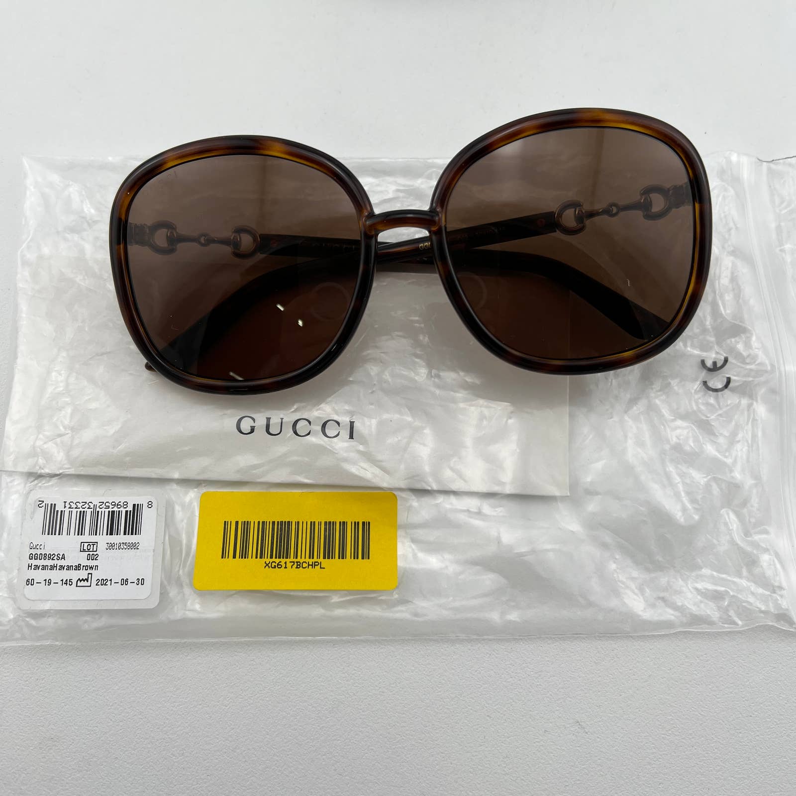 Women Oversized Havana Brown Sunglasses GG0892SA-002