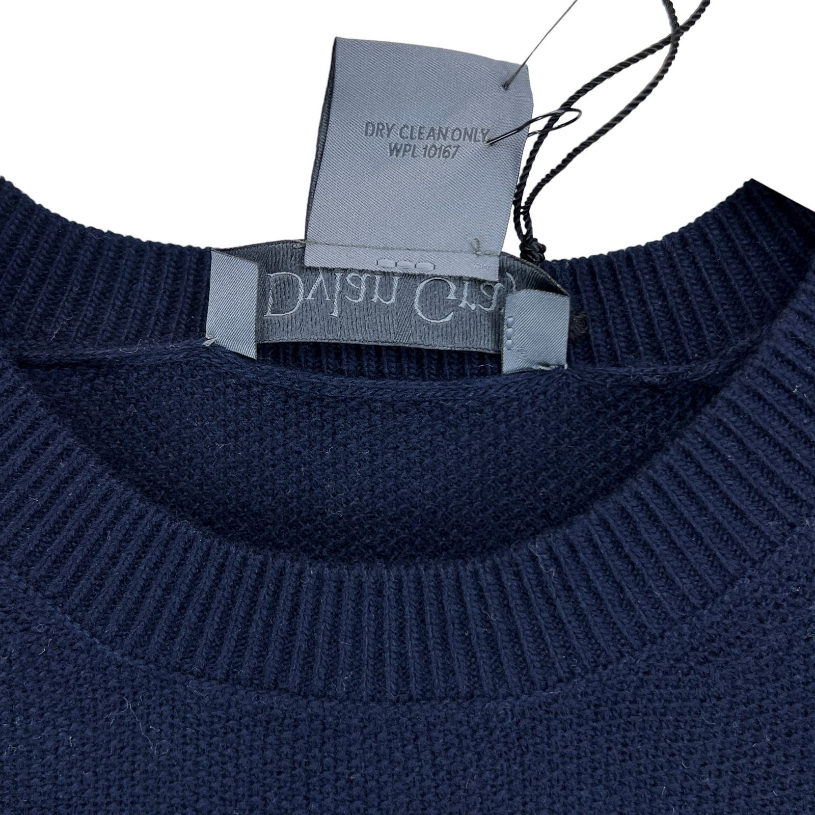 Dylan Gray Men Navy Crewneck US XL Wool Sweatshirt Long Sleeves
