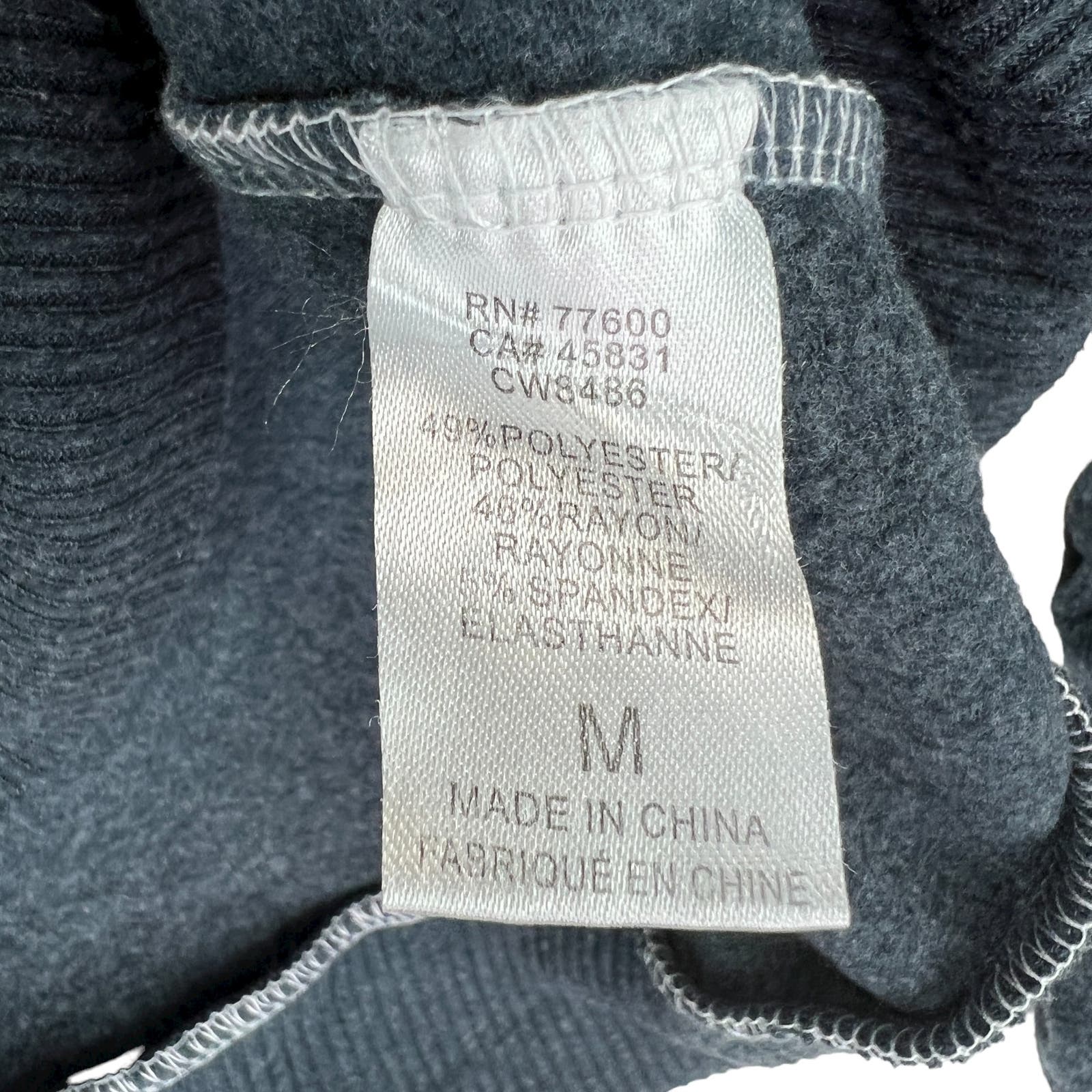 Chaser Women Grey White Sweater US M Sweatshirt Ruched Sleeves