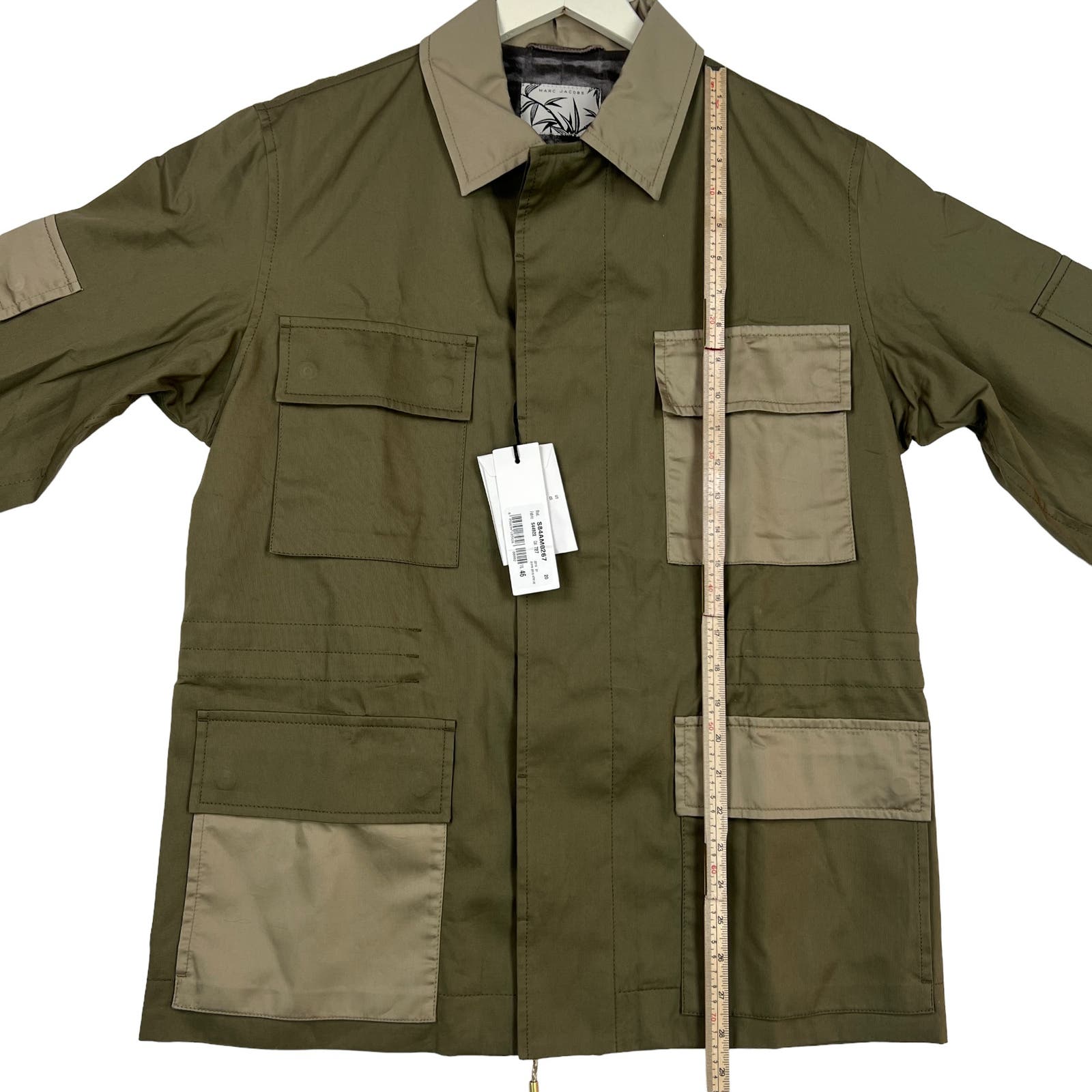 Marc Jacobs Men Olive Green Size IT 46 Twill Safari Jacket