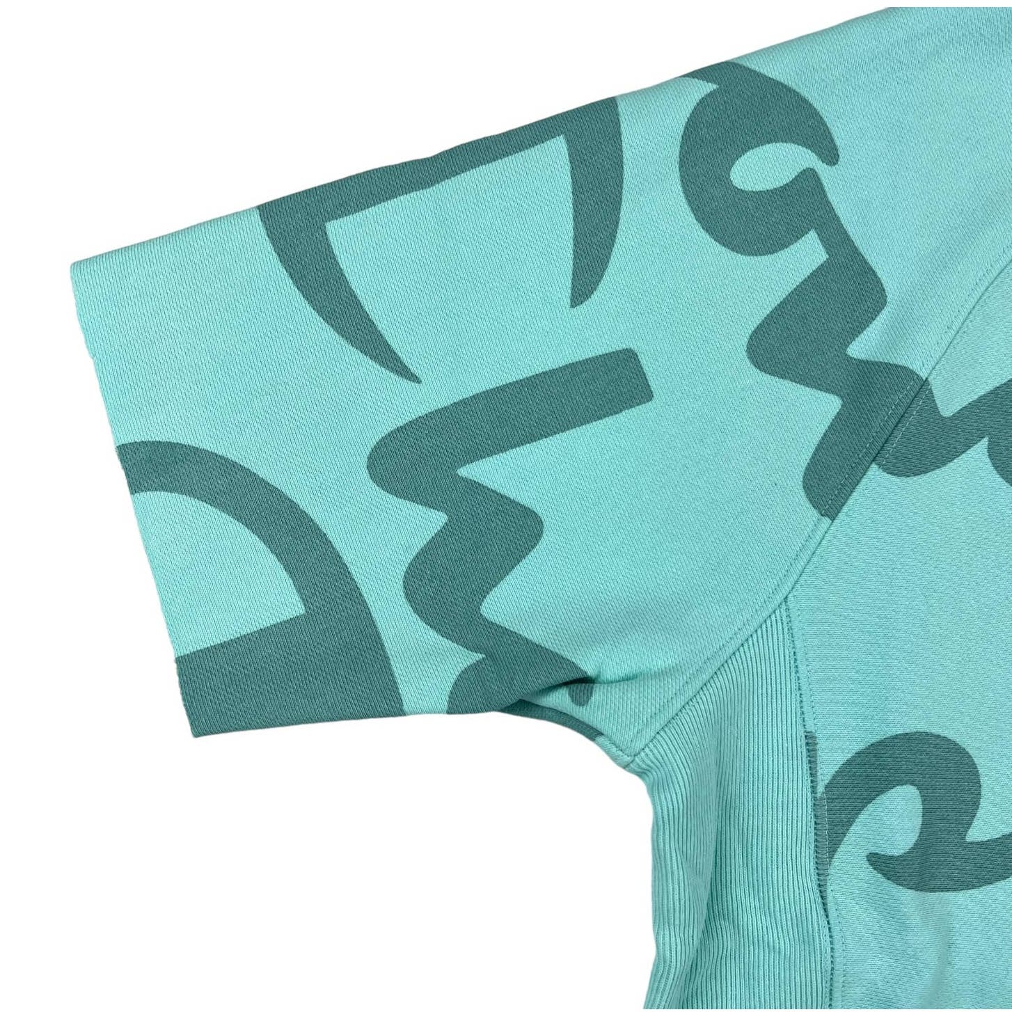 Champion Men Turquoise Blue Sweatshirt US XL Short Sleeve Crew Neck